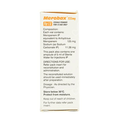 Merobax 125Mg Injection 1 Merobax 125Mg Injection 1