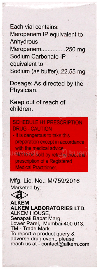 Merosure 250Mg Injection 1