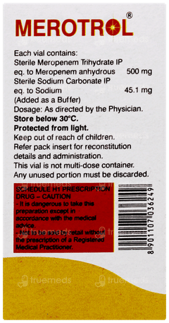 Merotrol 500mg Injection 1