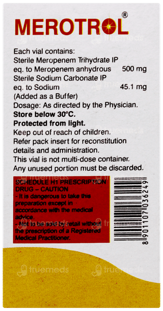 Merotrol 500mg Injection 1