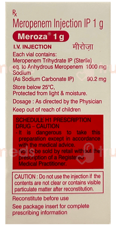 Meroza 1G Injection 1 Meroza 1G Injection 1