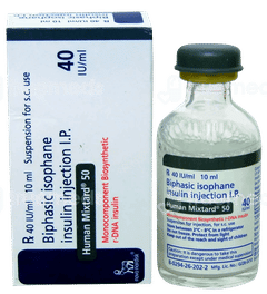 Human Mixtard 50 40Iu Injection 10Ml
