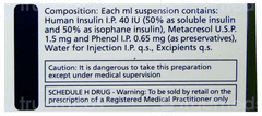 Human Mixtard 50 40Iu Injection 10Ml
