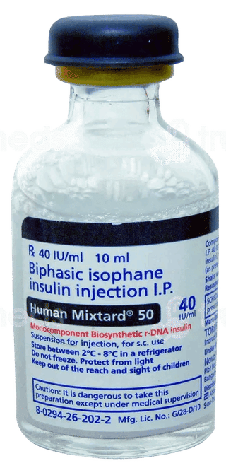 Human Mixtard 50 40Iu Injection 10Ml