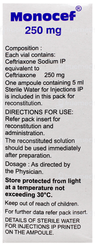 Monocef 250Mg Injection 1