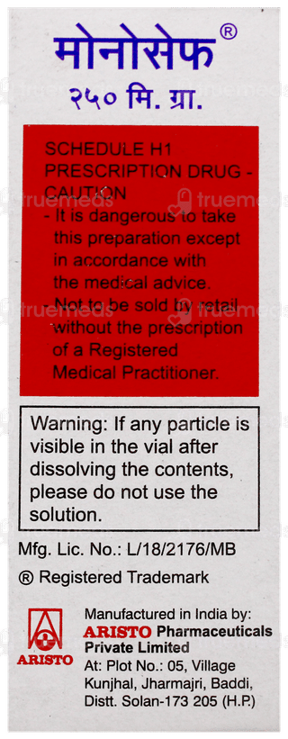 Monocef 250Mg Injection 1