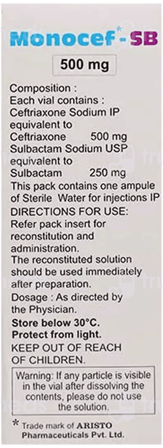 Monocef Sb 500Mg Injection 1