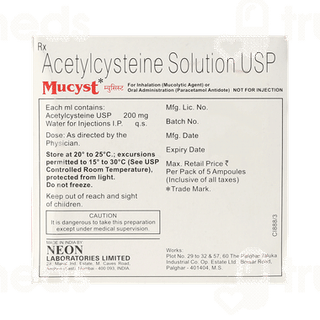 Mucyst 1000mg Injection 5ml