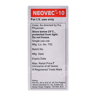 Neovec 10 Mg Injection 10 Ml
