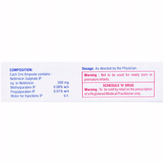 Netmicin 200 Mg Injection 2 Ml