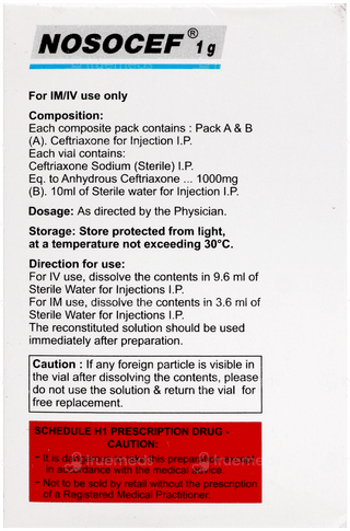 Nosocef 1G Injection 1