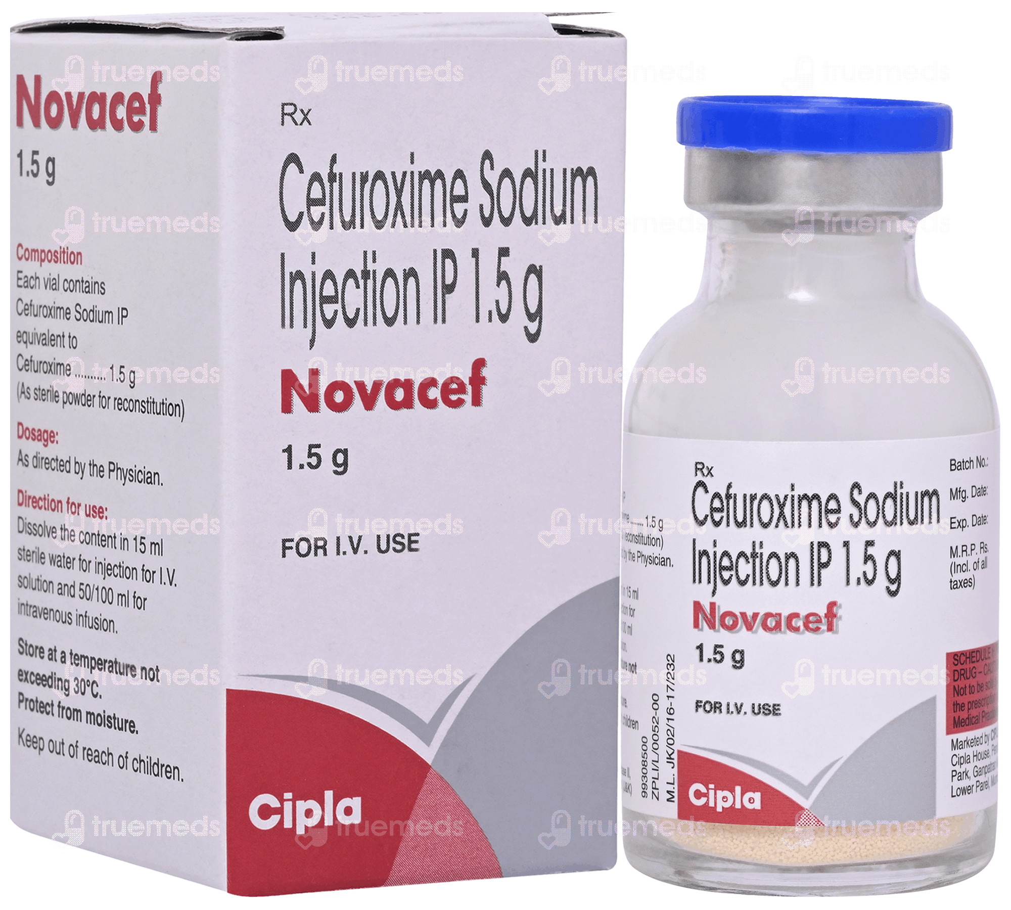 Novacef 1500 Mg Injection 20 Ml: Uses, Side Effects, Price & Substitutes