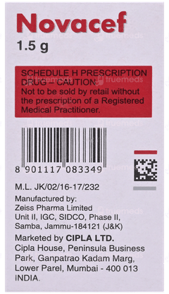Novacef 1500 MG Injection 20 ML Novacef 1500 MG Injection 20 ML