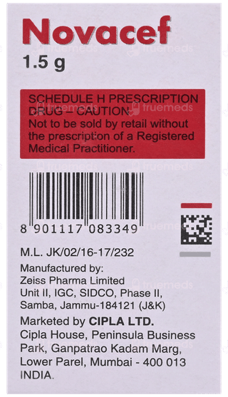 Novacef 1500 MG Injection 20 ML