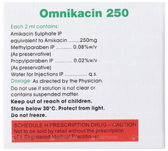 Omnikacin 250 Injection 2Ml