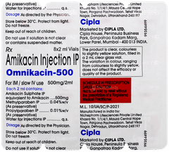 Omnikacin 500 Injection 2ml