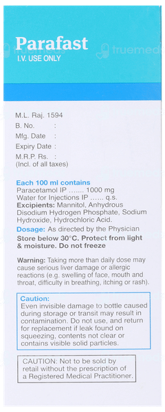 Parafast Infusion 100ml Parafast Infusion 100ml