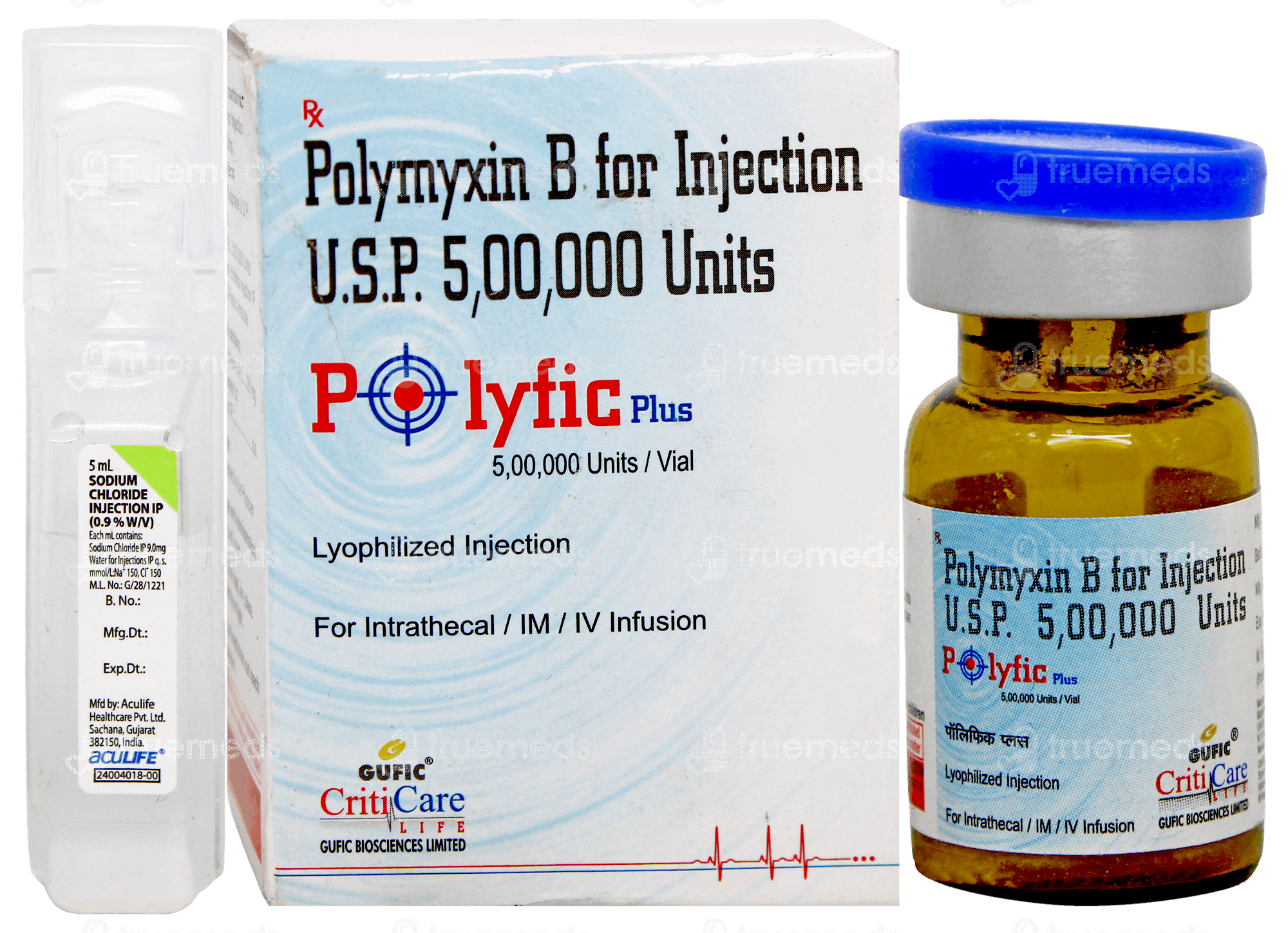 Polyfic Plus 500000 Iu Injection 1 - Uses, Side Effects, Dosage, Price ...