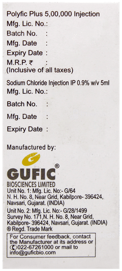Polyfic Plus 500000 IU Injection 1 Polyfic Plus 500000 IU Injection 1