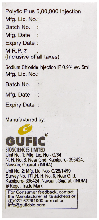 Polyfic Plus 500000 IU Injection 1