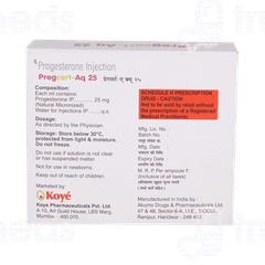 Pregcert Aq 25 Injection 1ml