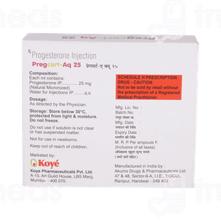 Pregcert Aq 25 Injection 1ml