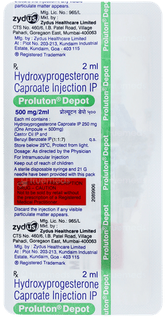 Proluton Depot 500mg Injection 2ml Proluton Depot 500mg Injection 2ml
