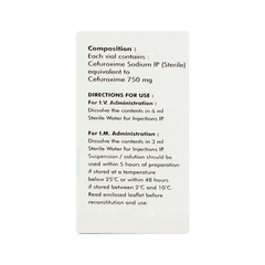 Pulmocef 750 Mg Injection 3 Ml