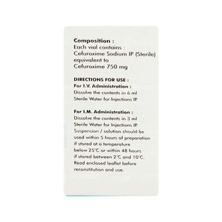 Pulmocef 750 Mg Injection 3 Ml