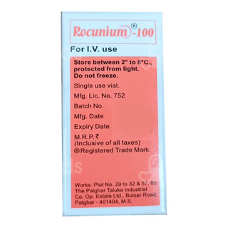 Rocunium 100 Mg Injection 10 Ml