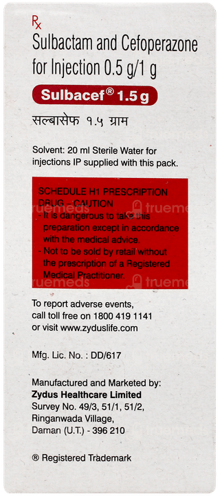 Sulbacef 1.5g Injection 1