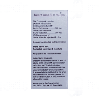 Supraxone-s 500/250 MG Injection 1