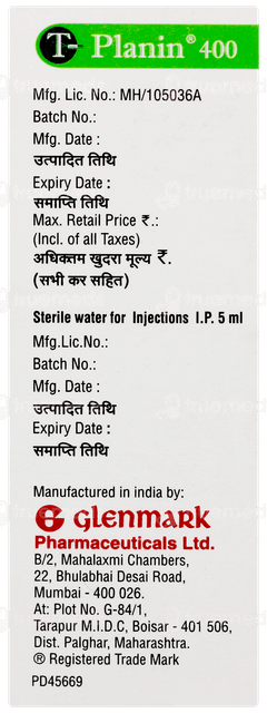 T Planin 400mg Injection 1