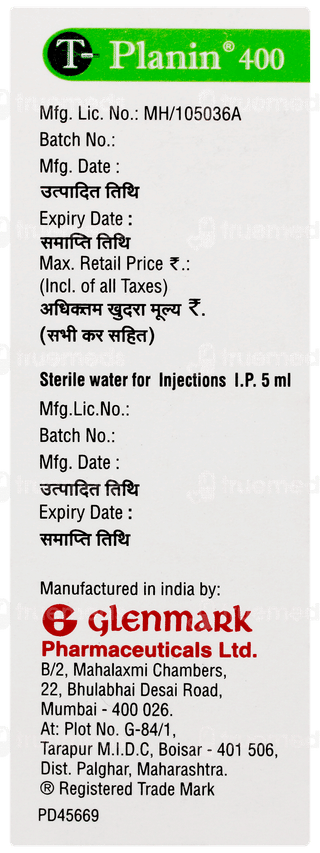 T Planin 400mg Injection 1
