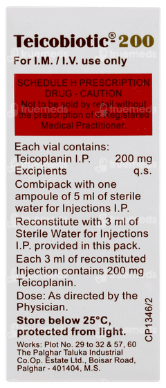 Teicobiotic 200 Injection 1 Teicobiotic 200 Injection 1