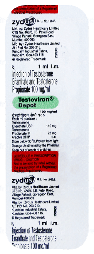 Testoviron Depot 100mg Injection 1ml