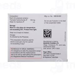 Tramasure 100 MG Injection 2 ML