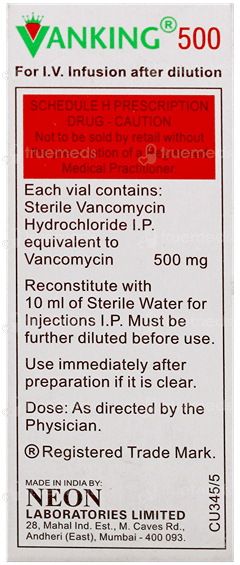 Vanking Injection Vanking 500 MG Injection 10 ML: Uses, Side Effects, Price & Substitutes