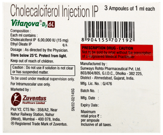 Vitanova D3 6L Injection 1Ml