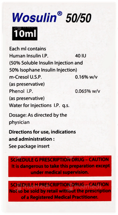 Wosulin 50/50 40iu Injection 10ml