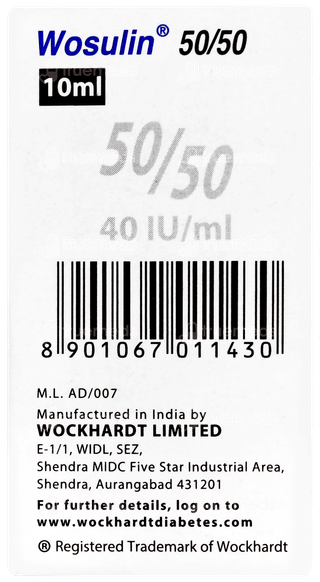 Wosulin 50/50 40iu Injection 10ml