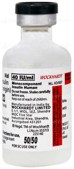 Wosulin 50/50 40iu Injection 10ml