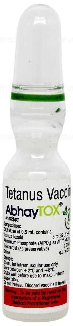 Abhay Tox Vaccine 0.5Ml Abhay Tox Vaccine 0.5Ml