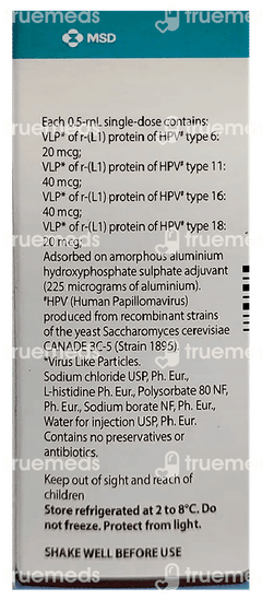 Gardasil Vaccine 0.5ml Gardasil Vaccine 0.5ml