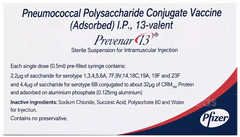 Prevenar 13 Vaccine 0.5Ml Prevenar 13 Vaccine 0.5Ml
