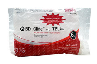 Bd Glide Ultrafine Syringes 40iu Pack Of 10