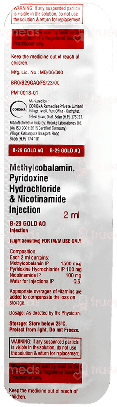 B 29 Gold Aq Injection 2ml