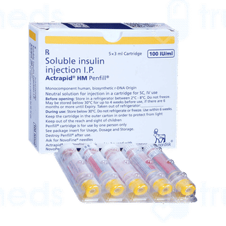 Actrapid Hm 100iu Penfill 3ml Pack Of 5 Injections
