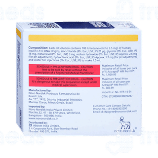 Actrapid Hm 100iu Penfill 3ml Pack Of 5 Injections