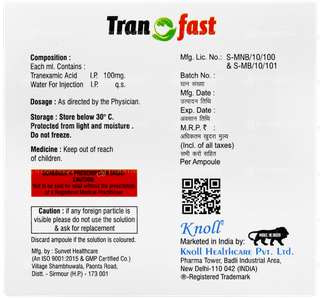 Tranofast Injection 5ml